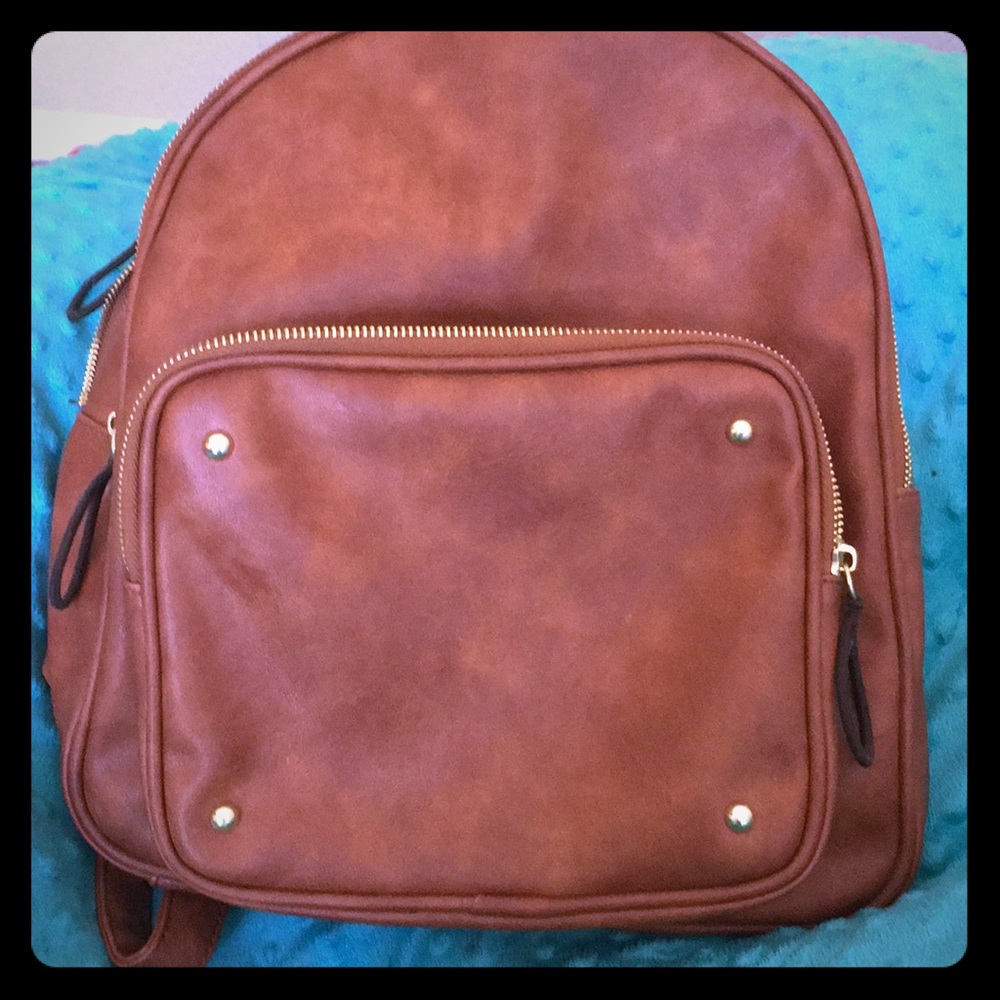 Leather backpack